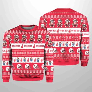 Huskers Go Big Red Ugly Christmas Sweater