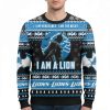 Badman I Am Vengeance I Am The Night I Am A Lion Ugly Christmas Sweater