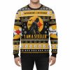 Badman I Am Vengeance I Am The Night I Am A Steeler Christmas Ugly Sweater 2