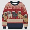 Bah Hum Pug Dog Lovers Ugly Christmas Sweater 2