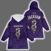 Baltimore Football Lamar Jackson 8 Unisex Blanket Hoodie