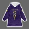 Baltimore Football Lamar Jackson 8 Unisex Blanket Hoodie 2