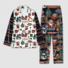 Bears Merry Christmas Plaid Button Pajama Set 2