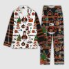 Bengals Merry Christmas Plaid Button Pajama Set 2
