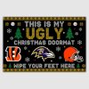 Bengals Ravens Browns This Is My Ugly Christmas Doormat Wipe Your Feet Here Doormat