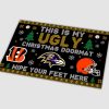 Bengals Ravens Browns This Is My Ugly Christmas Doormat Wipe Your Feet Here Doormat 2
