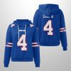 Bills James Cook III 4 Waffle Hoodie 2