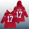 Bills Josh Allen 17 Signature Unisex Blanket Hoodie 4