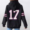 Bills Josh Allen 17 Waffle Hoodie 2