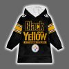Black And Yellow T.J.W 90 Pittsburgh Football Unisex Blanket Hoodie 2
