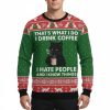 Black Cat That's What I Do I Drink Coffee Ugly Christmas Sweater