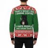 Black Cat Thats What I Do I Drink Coffee Ugly Christmas Sweater 2