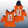 Broncos Bo Nix 10 Signature Unisex Blanket Hoodie