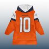 Broncos Bo Nix 10 Signature Unisex Blanket Hoodie 2