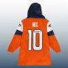 Broncos Bo Nix 10 Signature Unisex Blanket Hoodie 3