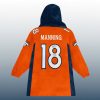 Broncos Peyton Manning 18 Signature Unisex Blanket Hoodie 3