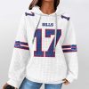 Buffalo Josh Allen 17 Football Waffle Hoodie