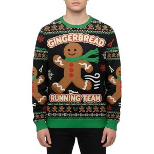 Running Team Gingerbread Man Ugly Christmas Sweater