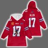 Captain J.A 17 Buffalo Football Unisex Blanket Hoodie
