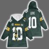 Captain J.L 10 Green Bay Football Unisex Blanket Hoodie