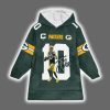 Captain JL 10 Green Bay Football Unisex Blanket Hoodie 2