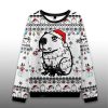 Capybara Smoking Ugly Christmas Sweater