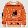 Cat Eating Spaghetti Funny Ugly Christmas Sweater 2