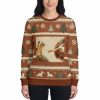 Cat God Creation Of Adam Meme Ugly Christmas Sweater 3