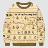 Cat Im At My Dcking Limit Ugly Christmas Sweater 2