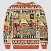 Cat More Spaghetti Less Upsetti Funny Ugly Christmas Sweater 3