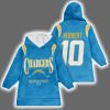 Chargers Est 1960 Justin Herbert 10 Unisex Blanket Hoodie