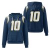 Chargers Justin Herbert 10 Waffle Hoodie 2