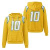 Chargers Justin Herbert 10 Waffle Hoodie 3