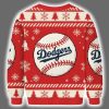 Christmas 2025 LA Dodgers Baseball Red Ugly Sweater 3
