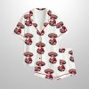 Christmas Festive Loteria Santa Claus Sombrero Satin Pajama Set