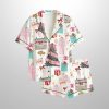 Christmas In New York Trendy Holiday Satin Pajama Set