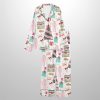 Christmas In New York Trendy Holiday Satin Pajama Set 3