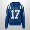 Colts Daniel Jones 17 Waffle Hoodie 2