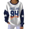 Cowboys Kneeland 94 Print Pit Striped Sweatshirt