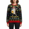 Cute Cat Drinking Beer We Wish You A Beery Christmas Ugly Sweater 3