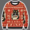 Cute Cat Eating Ramen Ugly Christmas Sweater 2