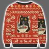 Cute Cat Eating Ramen Ugly Christmas Sweater 3