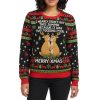 Deer Whispering To Each Other Ugly Christmas Sweater 3