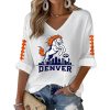 Denver Football Print Waggle Long Sleeve Shirt