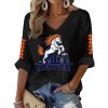 Denver Football Print Waggle Long Sleeve Shirt 2