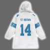 Detroit Football St Brown 14 Unisex Blanket Hoodie 3
