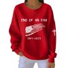 Dick Cheney End Of An Era 1941-2025 Print Pit Striped Sweatshirt