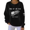 Dick Cheney End Of An Era 1941 2025 Print Pit Striped Sweatshirt 3