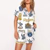 Dodgers Back To Back 2025 World Series Champions Shirt Satin Pajama Set 2