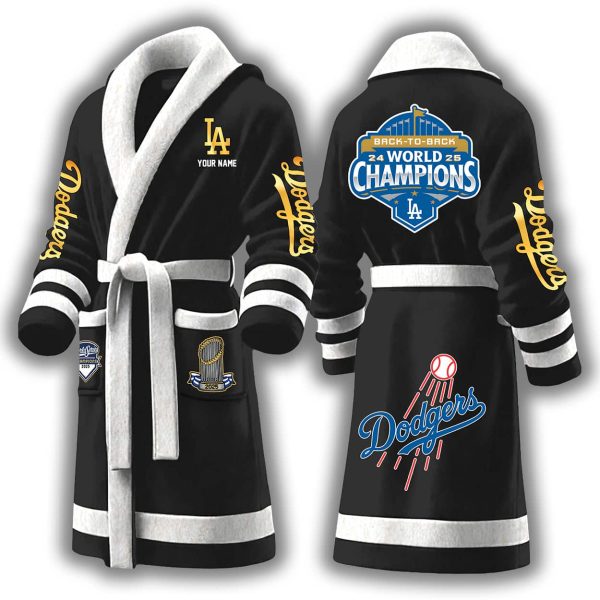 Dodgers Back To Back World Champions 2025 Bathrobe